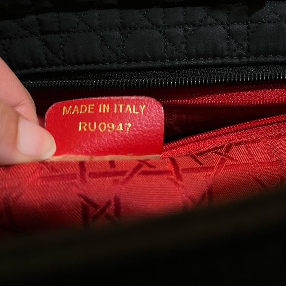 Authentic Lady Dior Black Cannage fabric bag with Gold Hardware - Picture 8 of 10